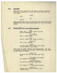 Moe Howard's 8pp. Partial Script From ''Gents Without Cents'' -- The Popular ''Niagara Falls'' Vaudeville Scene, Later Edited by Moe, Including Changing Curly's Name to Curly Joe -- Very Good
